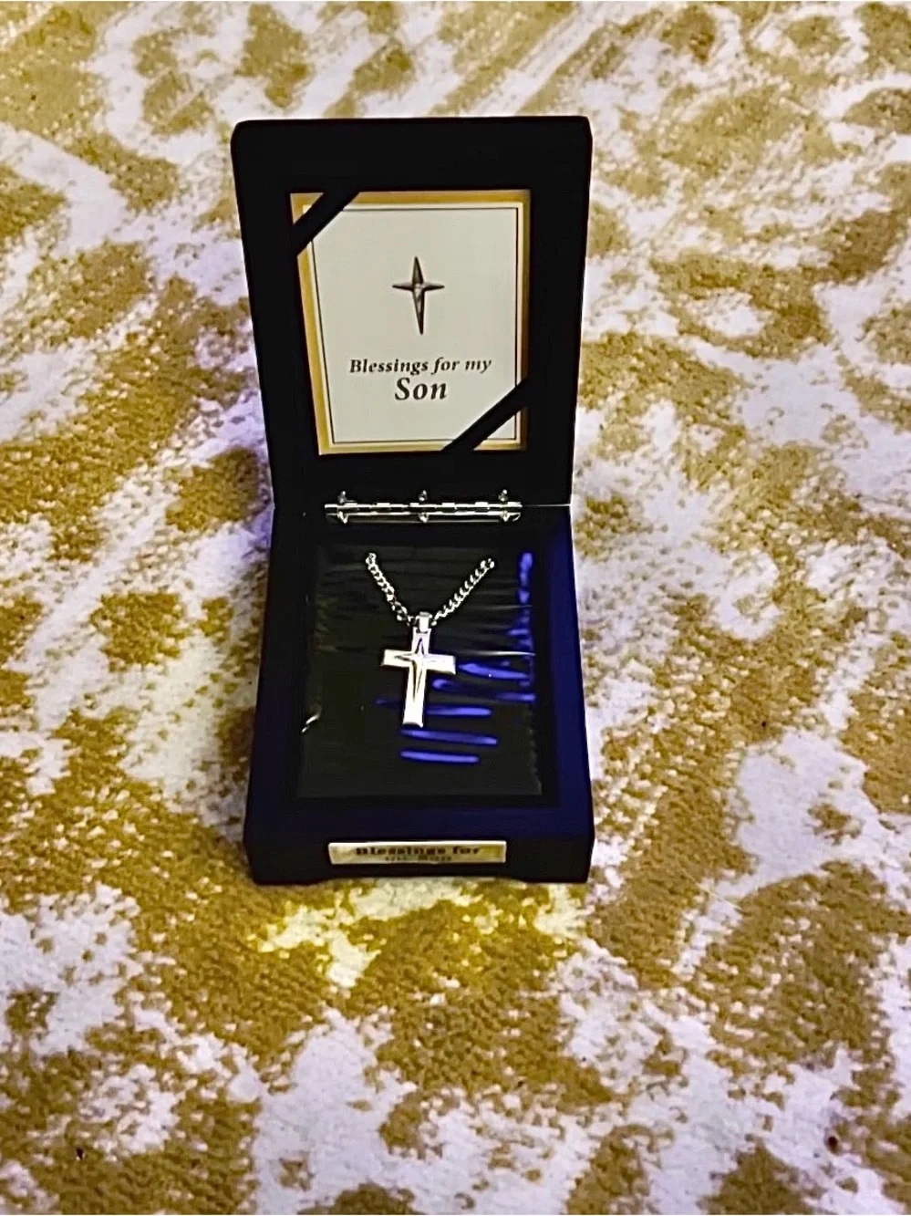 Bradford Exchange Stainless Steel Cross Necklace